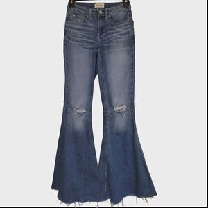 Shyanne Wide Flare Raw Hem Jeans 24W
